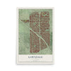 Map of Lawndale, California, 12 x 18 inch unframed archival matte print