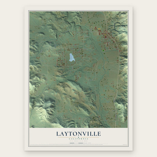 Laytonville, California map print, the full design