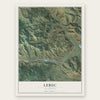 Lebec, California map print, the full design