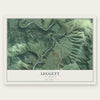 Leggett, California map print, the full design
