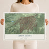 Map of Lemon Grove, California, 12 x 18 inch unframed archival matte print