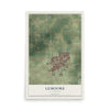 Map of Lemoore, California, 12 x 18 inch unframed archival matte print