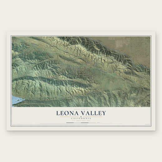 Leona Valley, California map print, the full design