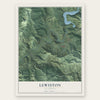 Lewiston, California map print, the full design