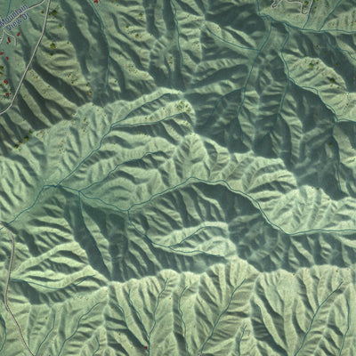 Close-up of the map of Lewiston, California print showing street and building detail