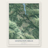 Lexington Hills, California map print, the full design