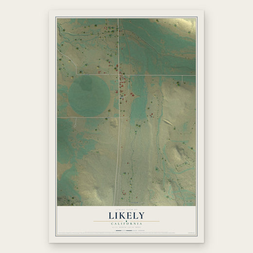 Likely, California map print, the full design