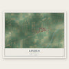 Linden, California map print, the full design
