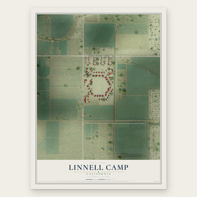 Linnell Camp, California map print, the full design