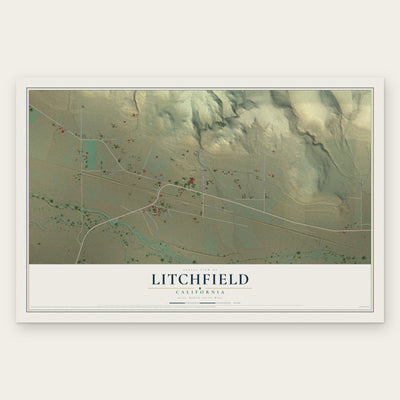 Litchfield, California map print, the full design
