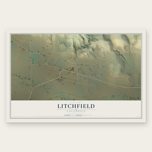 Litchfield, California map print, the full design