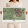 Map of Lodi, California, 12 x 18 inch unframed archival matte print
