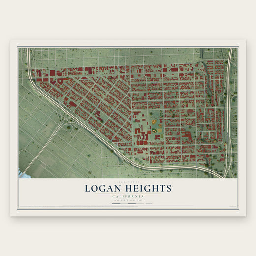 Logan Heights, California map print, the full design