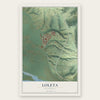 Loleta, California map print, the full design