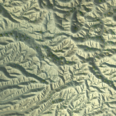 Close-up of the map of Loma Linda, California print showing street and building detail