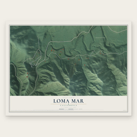 Loma Mar, California map print, the full design