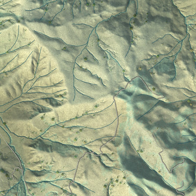 Second close-up of the map of Lompoc, California print showing more streets and buildings