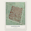 Longfellow, California map print, the full design