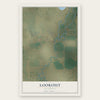 Lookout, California map print, the full design