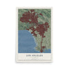 Map of Los Angeles, California, 12 x 18 inch unframed archival matte print