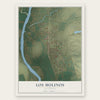 Los Molinos, California map print, the full design
