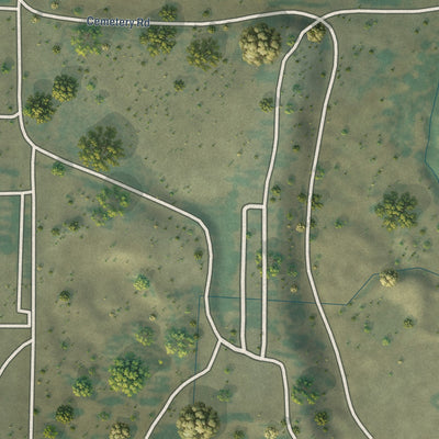 Second close-up of the map of Loyalton, California print showing more streets and buildings