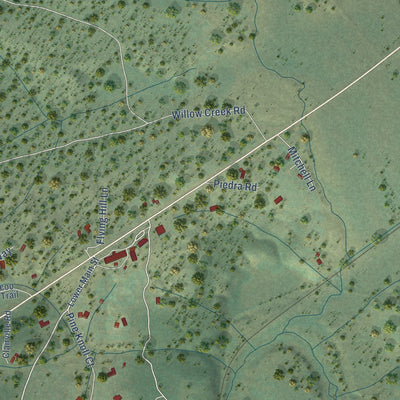 Close-up of the map of Mabie, California print showing street and building detail