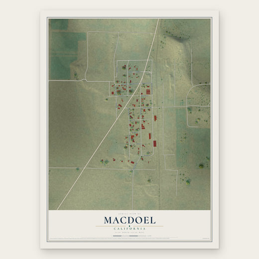 Macdoel, California map print, the full design