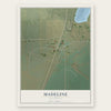 Madeline, California map print, the full design