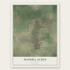 Madera Acres, California map print, the full design