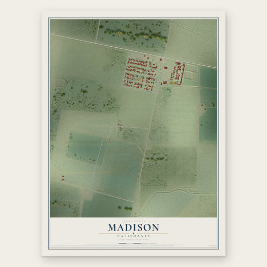 Madison, California map print, the full design