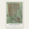 Madison Heights, California map print, the full design