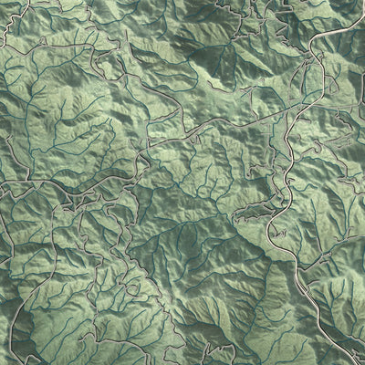 Close-up of the map of Malibu, California print showing street and building detail