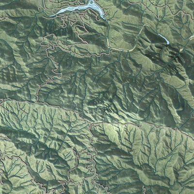 Second close-up of the map of Malibu, California print showing more streets and buildings