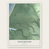 Manchester, California map print, the full design