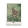 Map of Manteca, California, 12 x 18 inch unframed archival matte print