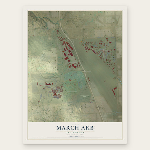 March ARB, California map print, the full design