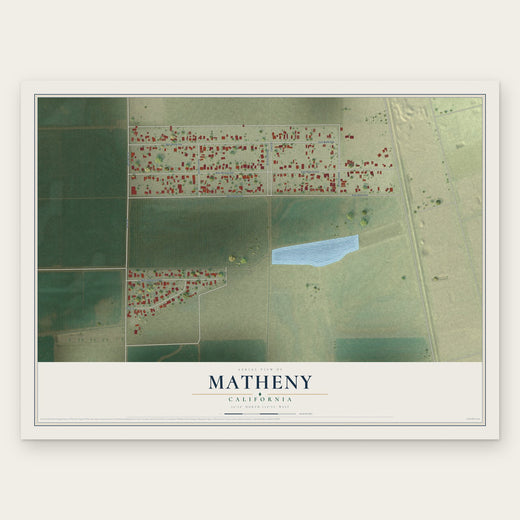 Matheny, California map print, the full design