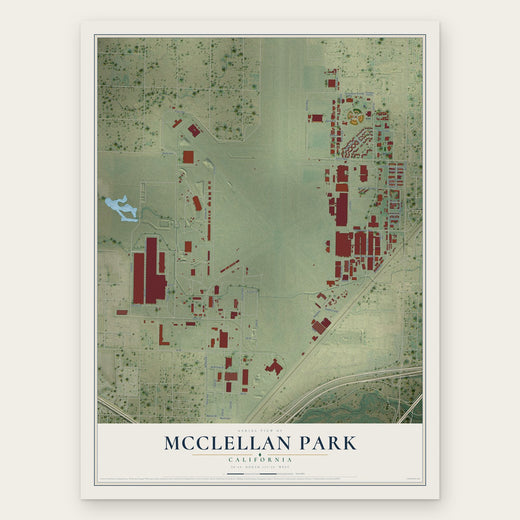McClellan Park, California map print, the full design