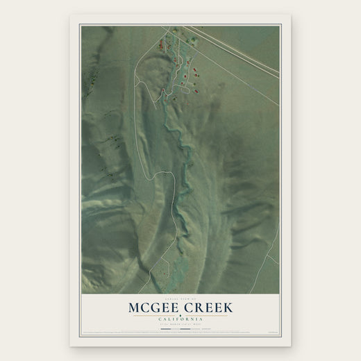 McGee Creek, California map print, the full design