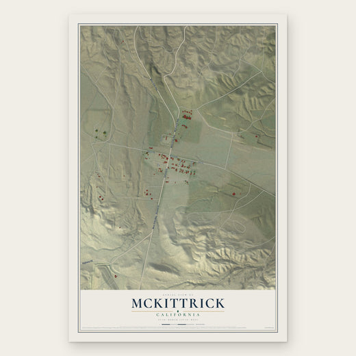 McKittrick, California map print, the full design