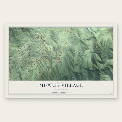 Mi-Wuk Village, California map print, the full design