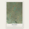Milford, California map print, the full design