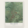 Mira Monte, California map print, the full design
