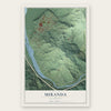 Miranda, California map print, the full design