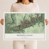 Map of Mission Valley, California, 12 x 18 inch unframed archival matte print