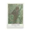 Map of Mission Viejo, California, 12 x 18 inch unframed archival matte print