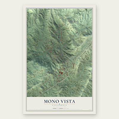 Mono Vista, California map print, the full design