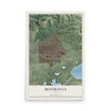 Map of Monrovia, California, 12 x 18 inch unframed archival matte print