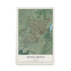 Map of Monte Sereno, California, 12 x 18 inch unframed archival matte print